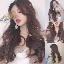 Парик длинные волосы Горячие пушистые длинные вьющиеся волосы парик воды Волнистые волны для девочек косплей MH88