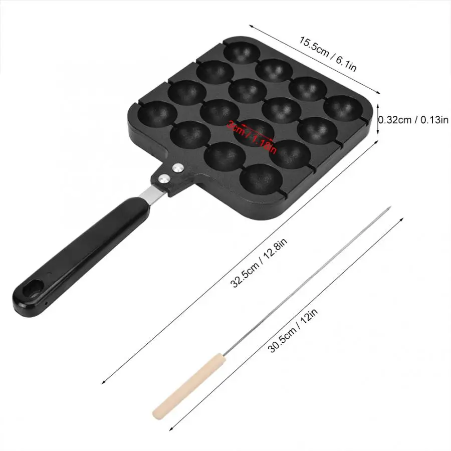 16 Holes Takoyaki Maker Non-Stick Takoyaki Grill Pan Plate Maruko Baking Forms Mold Pan Octopus Baking Machine for Kitchen baking pan baking tray
