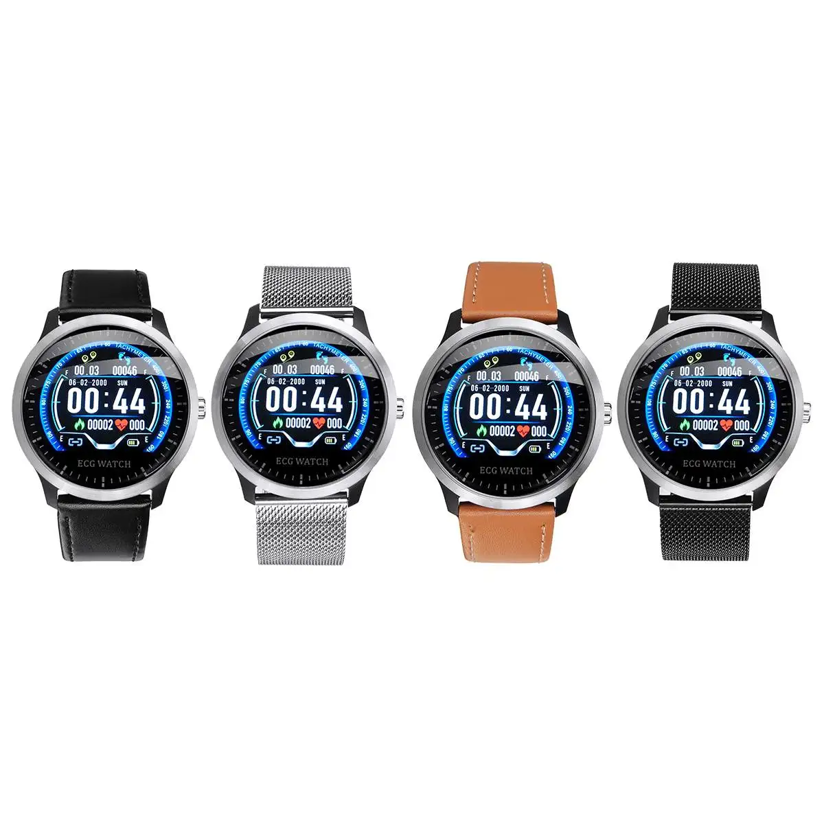 

Multi-language 1.22 Inch Smart Watch ECG+PPG Watch IP97 Waterproof Watch Heart Rate Monitoring ECG Playback Motion Detection