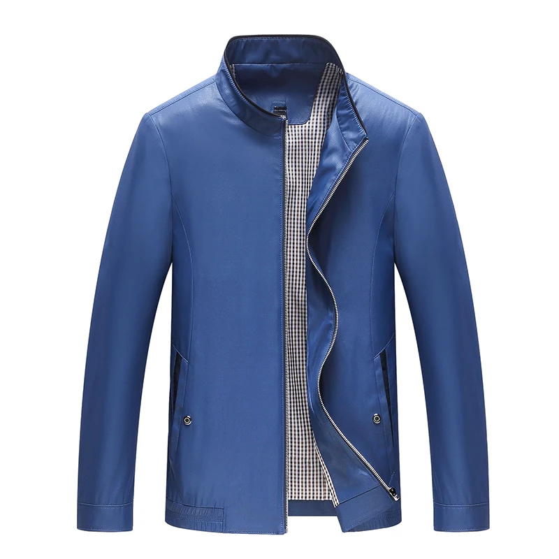

2019 autumn new solid color zipper stand collar jacket jacket men casual wild fashion JG 9003