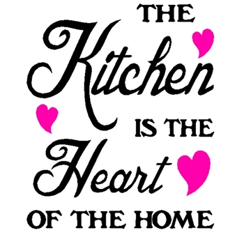Kitchen Decor Wall Sticks Removable Decals Posters English Sticker Heart Wall stickers