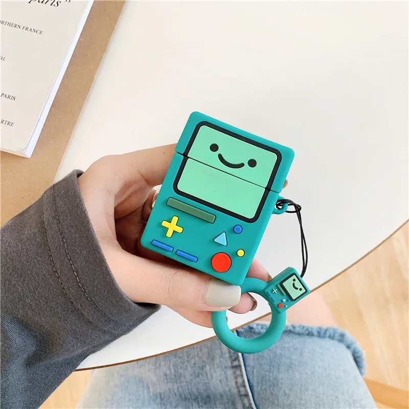 

For AirPods Cartoon Silicone Protection Case Cute 3D New Game Earphone Case For Airpods 2 Headphone Cover With Finger Ring Strap