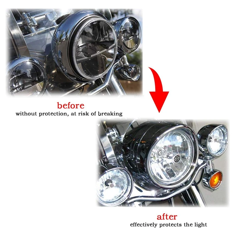 Мотоцикл 7 дюймов+ 4,5 дюймов фары обшивка кольцо козырек стиль для Touring Road King Electra Glide Softail Fld/Flh мотоцикл Acce