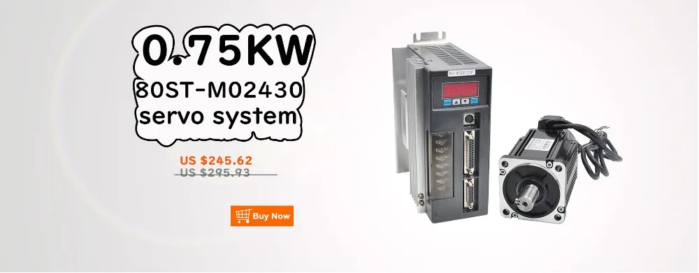 80ST-M02430 однофазный серво-двигатель в комплекте 3000 об/мин 0.75KW 220V AC серво-двигатель в комплекте с ЧПУ соответствует диск с 3 м кодирующего устройства