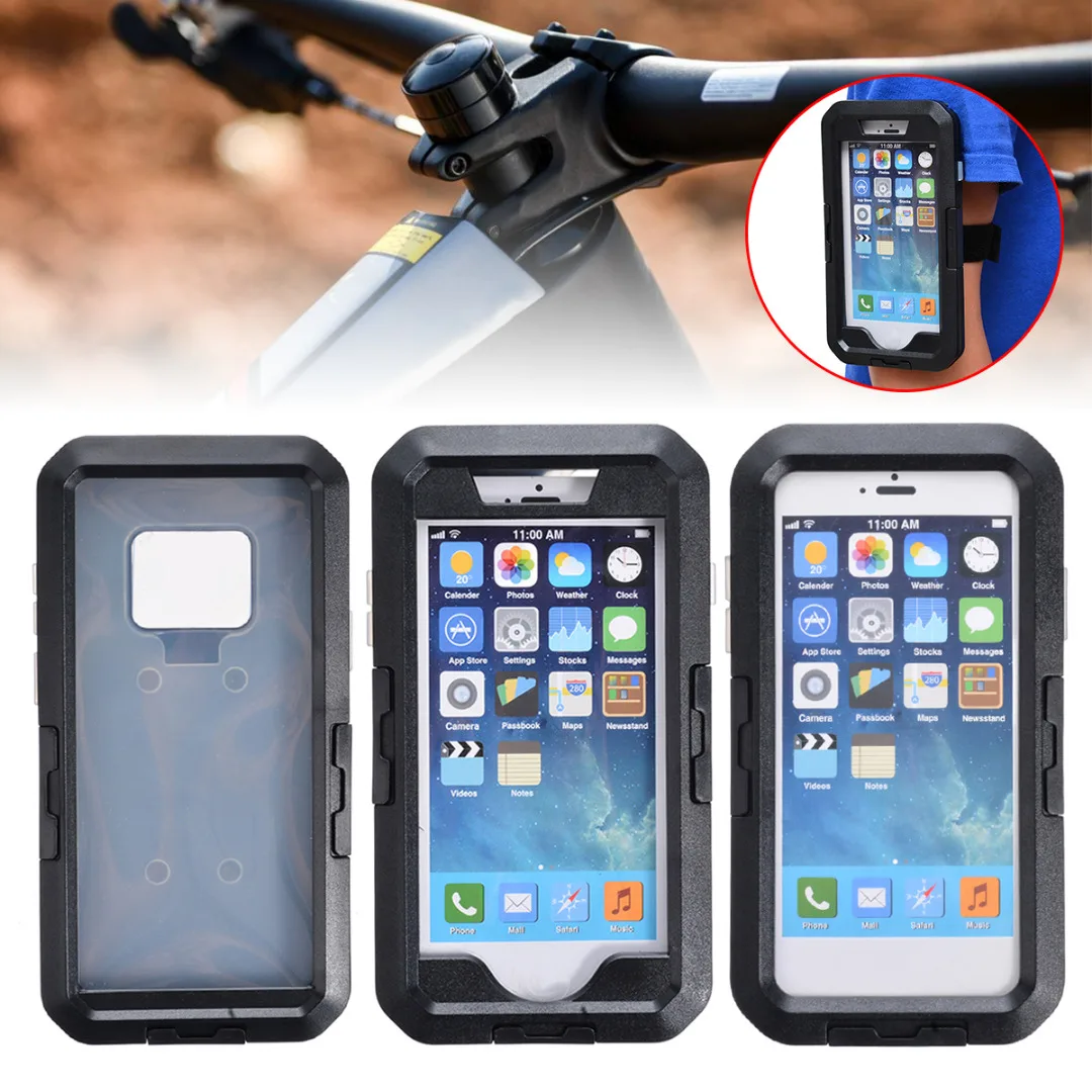 

Newest Phone Holder 360 Degree Waterproof Cell Phone Bike Motorcycle Handlebar Mount High Quality Holder Case Bag For Cell phone