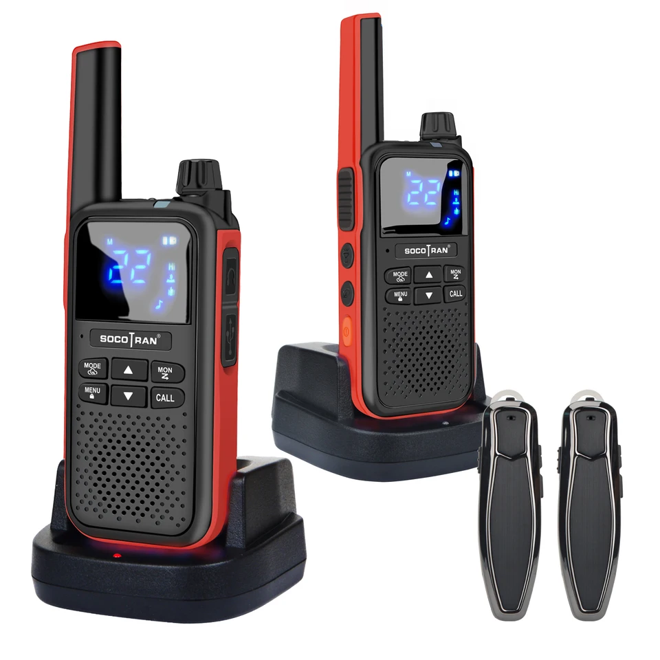 SOCOTRAN T82 2pcs Walkie Talkie FRS/GMRS 22CH Bluetooth-compatible Two way  radio wireless headset Vibration Weather Channels - AliExpress