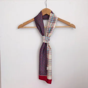 

Yishine 15x150cm 5colo Women Scarf Flat Angle Houndstooth geomet Prints Long Wraps Scarves Shawl for Girl Handkerchief Bag Decor