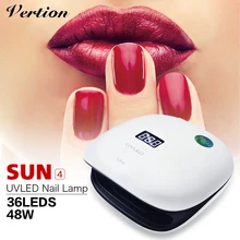 Verntion профессиональные светодиодный/УФ лампа 48 Вт Сушилка для ногтей Гель-лак для маникюра машина для отверждения УФ-гель для ногтей инструмент для искусства