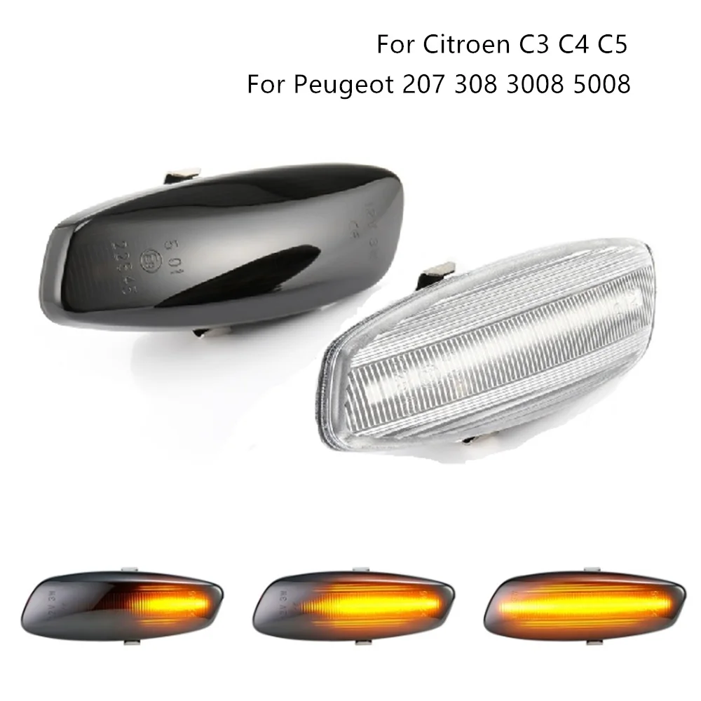 

Dynamic LED Side Marker Light Signal Blinker for Peugeot 207 308 3008 5008 RCZ Sequential Turn Signal Indicator Light
