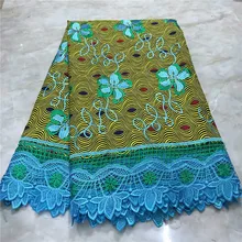 Новая Венди гипюровая кружевная ткань с вышивкой высокого качества восковая кружевная ткань со шнуром африканская восковая кружевная ткань для платья WD102811