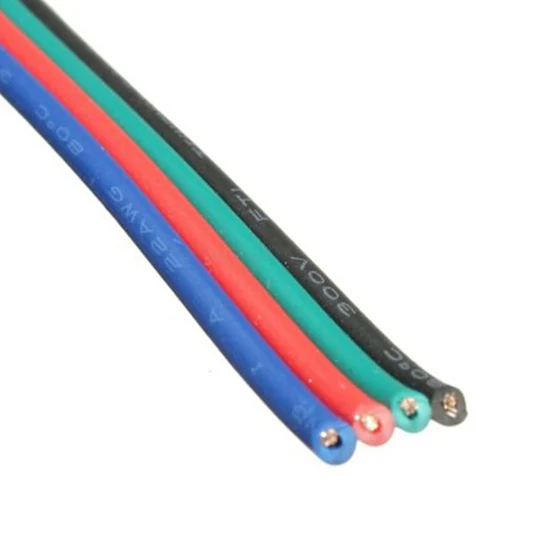 4 контактный провод удлинитель Соединительный кабель Шнур для светодиодной ленты RGB 3528 5050 разъем Красочные 5 м/10 м/20 м/50 м