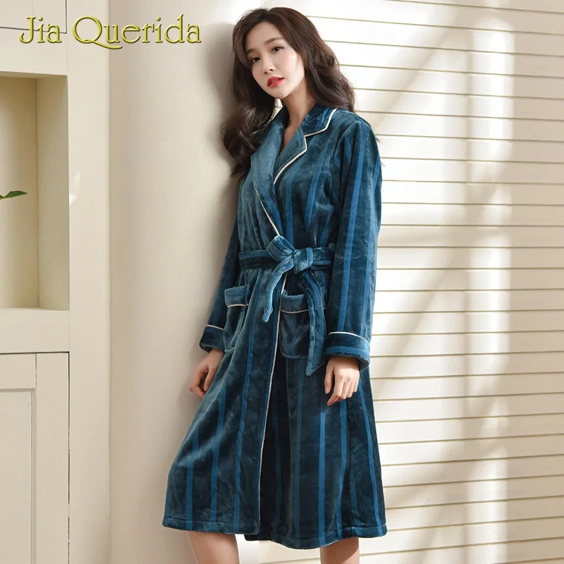 Роскошные зеленые женские халаты зимние мягкие теплые фланелевые с отложным
