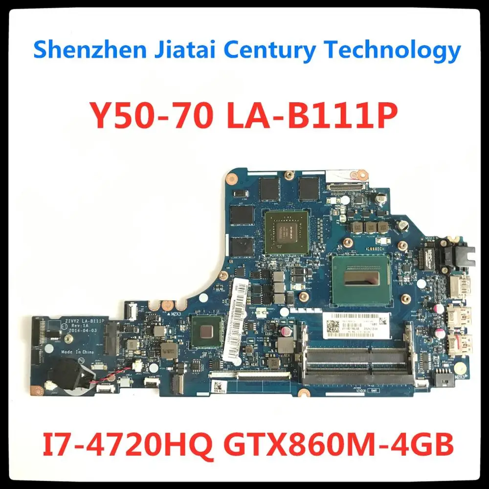 Оригинальная материнская плата ZIVY2 LA B111P для ноутбука Lenovo Y50 70 оригинальная I7