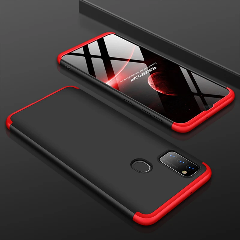 

For Samsung Galaxy M30S Case 360 Degree Full Body Hard Cover Case For Samsung M30S Hybrid Shockproof Case + Tempered Glass Film