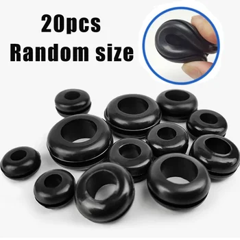 

2020 Hot Black Closed Seal Ring Grommets Car Electrical Wiring Cable Gasket Kit Rubber Grommet Hole Plug Set with Plastic Box