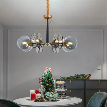 

modern iron copper christmas balls creative pendant lights lustres nordic decoration home avizeler lamparas de techo