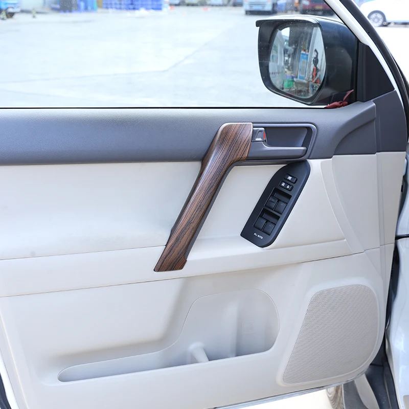 4 шт. для Toyota Land Cruiser Prado FJ150 150 2010- сосновая древесина зерна интерьер АБС-системы автомобиля дверные ручки отделка Аксессуары