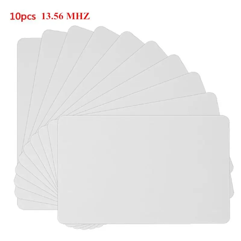 

10PCS 13.56MHZ Contactless White PVC Card High Frequency IC Cards RFID Key Tag Access Control Attendance NFC Card
