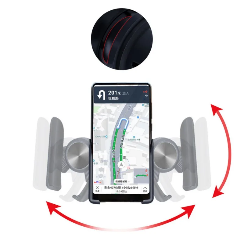 Car Bracket Phone Holder Snap On Instrument Panel Navigation Mobile Phone Bracket