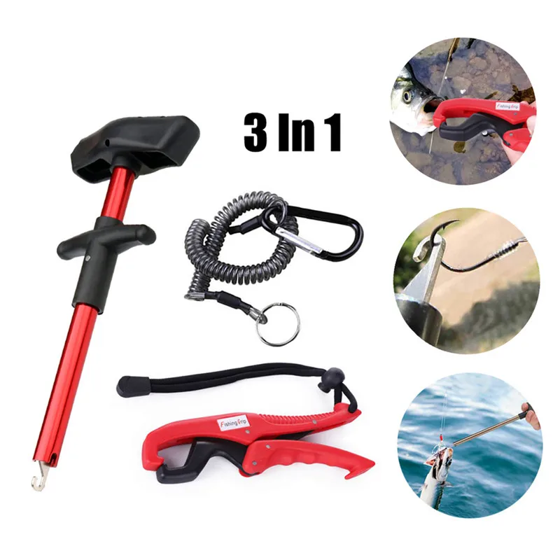 

Fish Hook Remover Squeeze-Out Fish Hook Separator Tools And Floating Fish Gripper Combo Kit