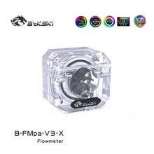 Bykski – compteur de débit d'eau glacée B FMpa V3 X, moniteur de débit d'eau pour ordinateur, 12V/5V, synchronisation rvb/ARGB