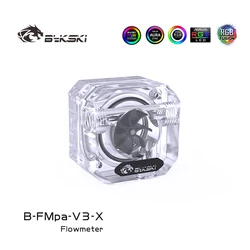 Bykski – compteur de débit d'eau glacée B FMpa V3 X, moniteur de débit d'eau pour ordinateur, 12V/5V, synchronisation rvb/ARGB 