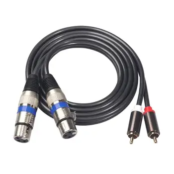 

1.5m 4.9ft Copper Dual XLR Female to Dual RCA Male Audio Signal Patch Cable