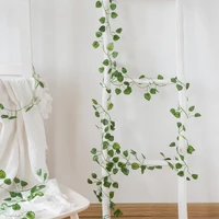 210Cm Artificial Hanging Christmas Garland Plants Vine Leaves Green Silk Outdoor Home Wedding Party Bathroom Garden Decoration 2