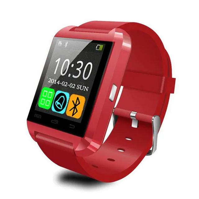 Умные часы Q18, Bluetooth, умные часы, Facebook, Whatsapp, Twitter, синхронизация, поддержка sim-карты, фитнес-трекер, наручные часы для IOS, Android - Цвет: Красный