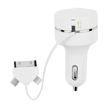

Universal Dual USB Fast Charging for Mobile Phone In Car Ine Three In One Mobile Phone Charger 2A Car Charger Quick Charge