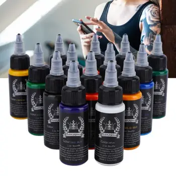 

30ml/Bottle 14 Colors Professional Tattoo Makeup Ink Set Tattoo Pigment Body Art Inks Permanent Makeup Pigments Kit Cosmetics