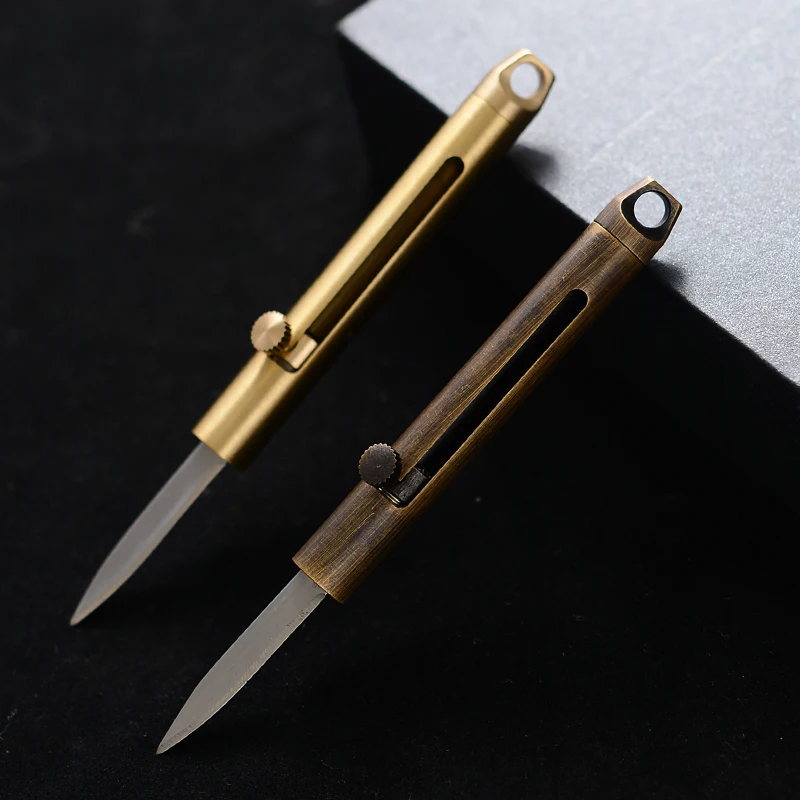 Латунный винтажный мини карманный складной нож Новые CS Go ножи открывалка для писем Портативный Открытый EDC инструмент открытый лагерь выживания