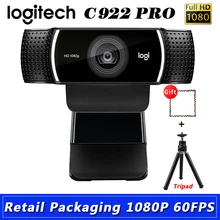 Logitech – Webcam C922 Pro HD 1080P, avec mise au point automatique, Microphone intégré, caméra ancre HD avec trépied