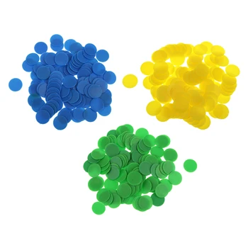 

300x/Pack Plastic Chips Counters Counting Chips School Early Learning Disc Toys