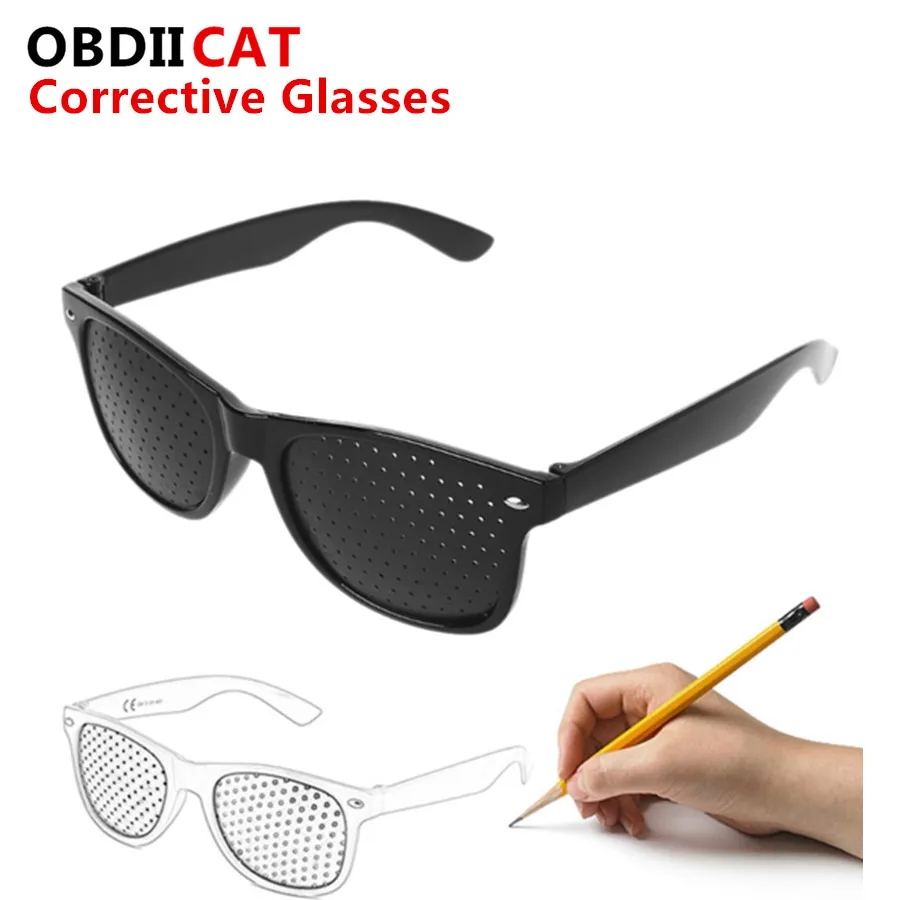 коррекционные очки. очки корректирующие каллер 1121. очки-тренажеры перфорационные черные. коррекционные очки для зрения. очки с дырочками.