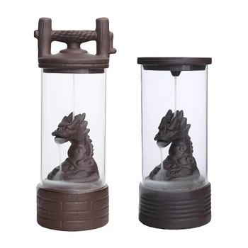 

Dragon Ceramic Backflow Incense Tower Burner Statue Figurine Home Ornaments