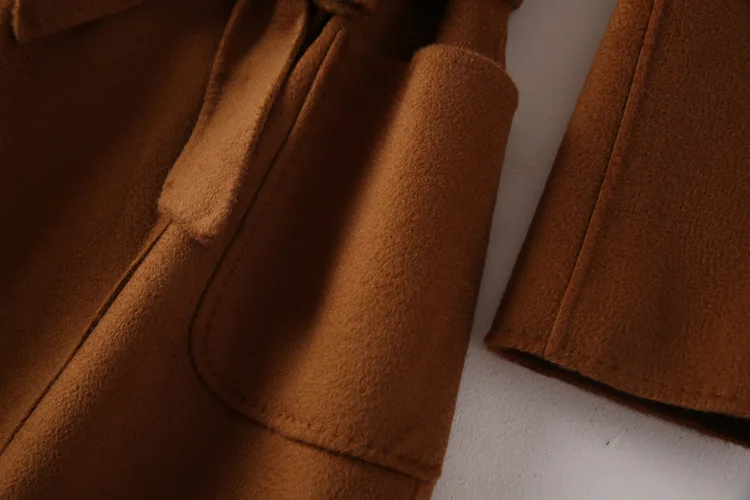 Brand High Quality Double-Sided Female Cashmere Coat Solid Color Long Lengthen Women's Woolen Coat Winter Wool Cloak Plus Size Leather Jackets