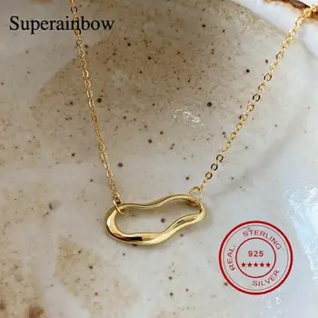 

SUPERAINBOW Jewelry 925 Sterling Silver Openwork Cloud Choker Necklace Instagram Minimalist Necklace For Women SR-N42