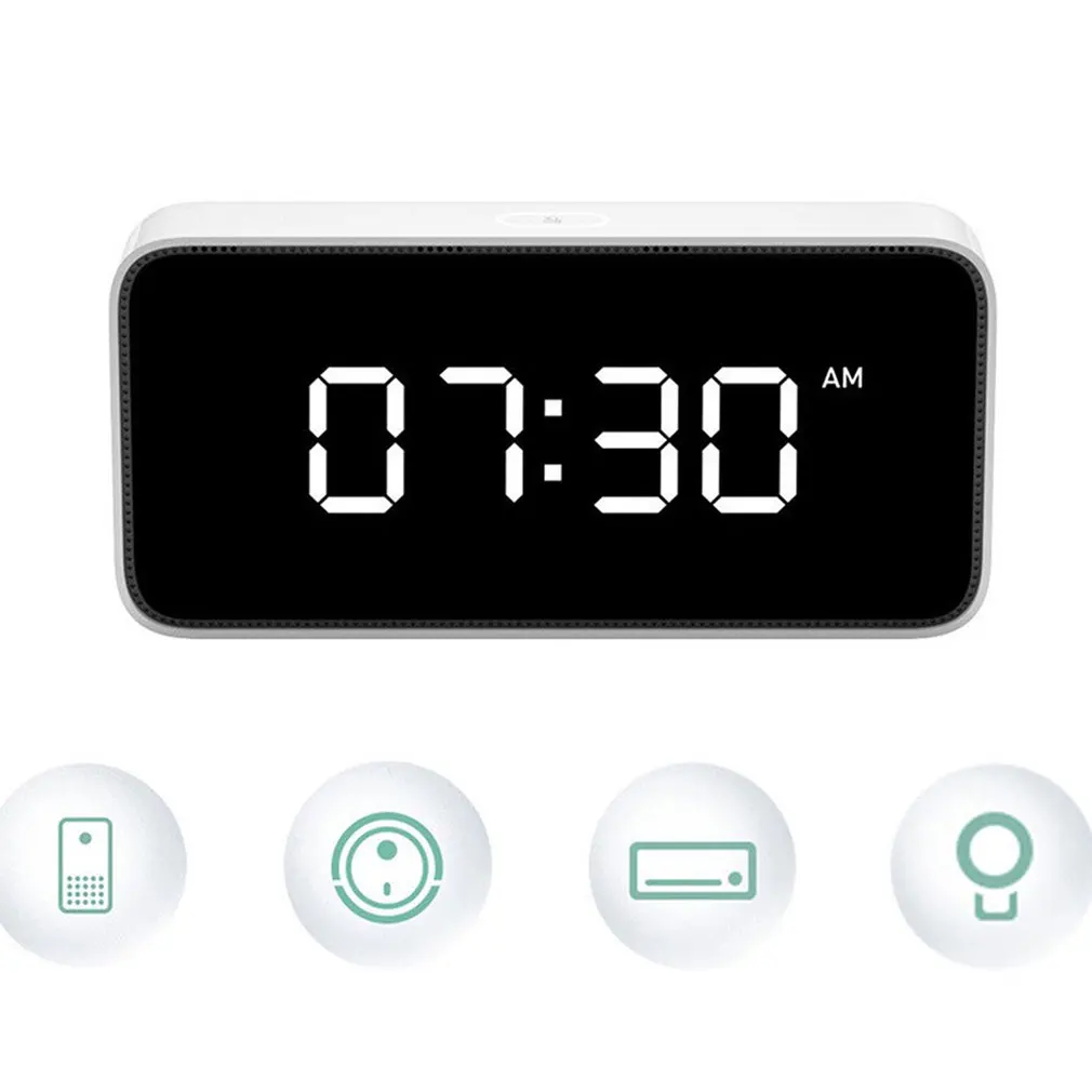  Original Xiaomi Xiaoai Smart Alarm Clock Voice Broadcast Clock ABS Table Dersktop Clocks AutomaticT - 4000164058535