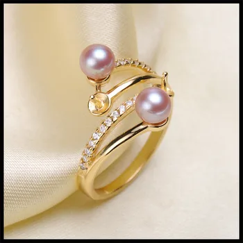 

925 silver fine jewelry ring accessories wholesale diy handmade unique ring settings pearl jewelry making for women gift