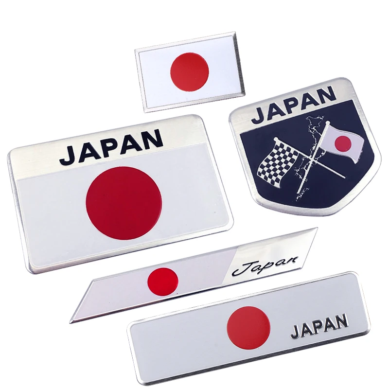 Car Styling 3d Metal Japanese Flag Emblem Badge Logo Japan Sticker