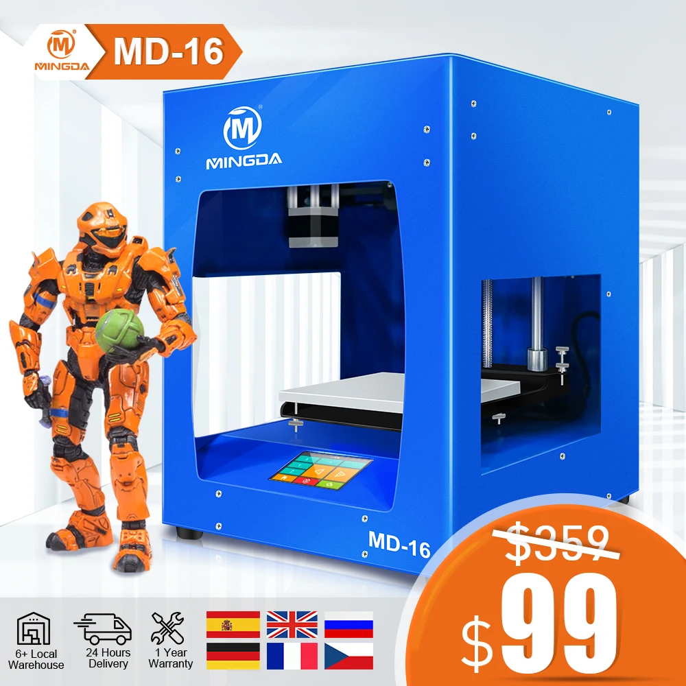 

3D Printer Metal 3D Printer Kit 3D Printing 3D Kit Printer PLA ABS TPU Full Metal Frame Mingda MD16 Vs Ender 3 Pro EU Warehouse