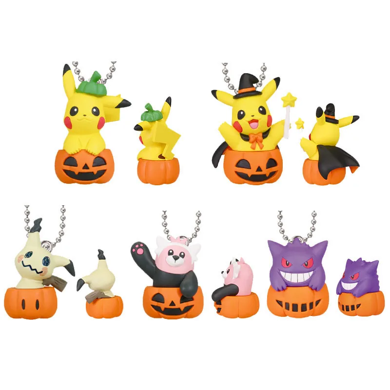 Japan Tomy Pokemon Action Figures Dolls Halloween Pikachu Keychain Pendant Blind Box Capsules Gashapon Toys Genuine | Игрушки и хобби