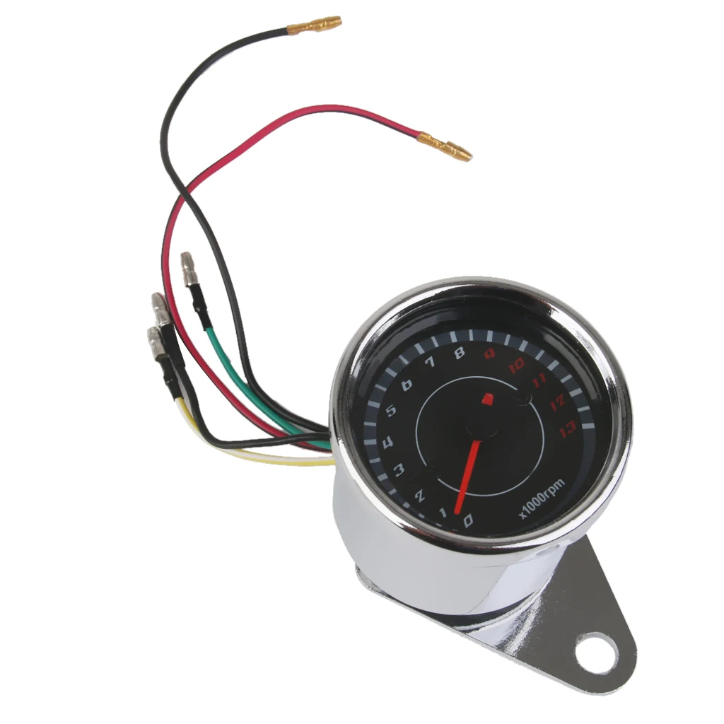 Universal Motorcycle Tachometer 0-13000 RPM Rev Meter For Honda Suzuki