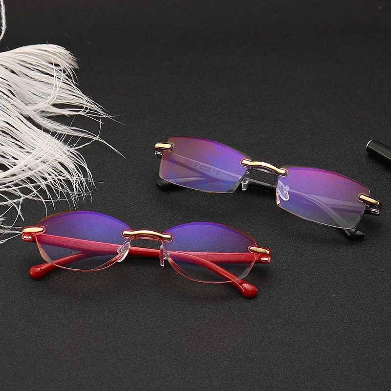 

Woman dianond face Reading Glasses Non spherical Layer Coated lenses Retro Business Hyperopia Prescription Eyeglasses