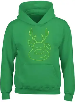 

TSDFC Ugly Xmas Hoodies for Kids Youth Neon Christmas Light Sweatshirt