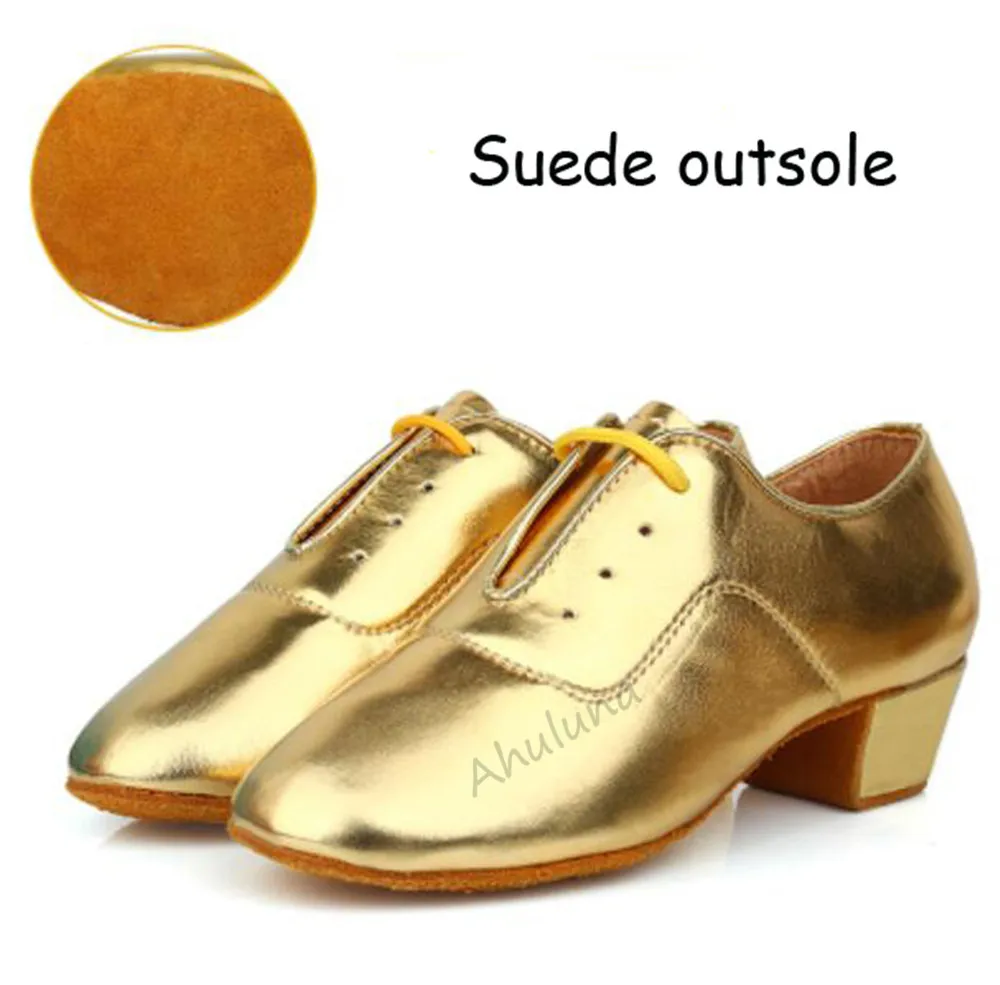 Professional Mens Boys Latin Dance Shoes Kids Ballroom Dance Shoes Tango Salsa Dance Shoes Suede Rubber Outsole DS034 3