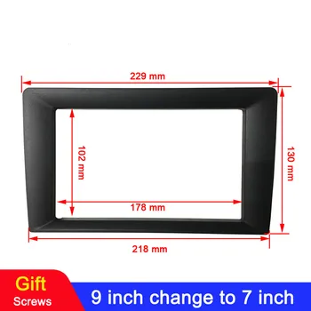 

car radio Fascia 9/10 inch Frame change to 7 inch 2 Din Car Radio Fascia frame car audio Dash Kit Installation Frame Trim Bezel