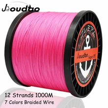 Jioudao 1000M PE Fishing Line 12 Strands Braided Fishing Line 40LB-205LB Super Strong Multifilament Fishing Line