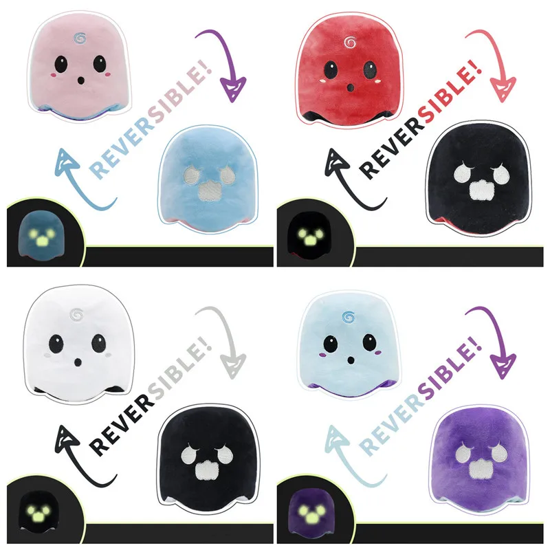 Soft Pillow Plush-Toy Ghost-Doll Halloween-Toys Flip Stuffed Home-Decoration Reversible